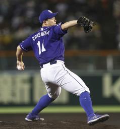 <p>　阪神戦に先発した中日・小笠原＝甲子園</p>