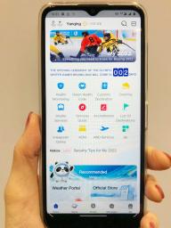 　北京冬季五輪公式アプリ「ＭＹ２０２２」の画面＝２日、北京（共同）