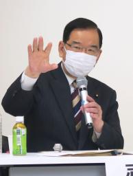 　東京都内の会合に出席した共産党の志位委員長＝５日午後
