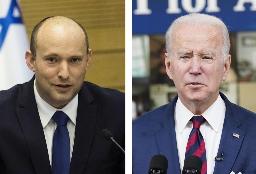　イスラエルのベネット首相（左、ゲッティ＝共同）、バイデン米大統領（ＡＰ＝共同）