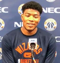 　オンライン取材に応じるＮＢＡ、ウィザーズの八村＝９日（共同）