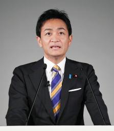 　国民民主党の党大会であいさつする玉木代表＝１１日午後、東京都港区