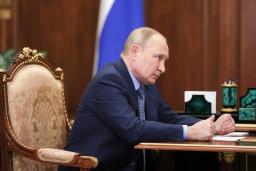 　ロシアのプーチン大統領＝３０日、モスクワ（タス＝共同）