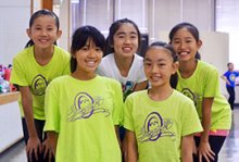 心一つに、華麗な演技　日本勢初のザ・ダンスサミット出場スーパーノヴァ　小山瑠奈（１５）大宮真琴（１３）恩田茉莉杏（１１）羽鳥美優（１０）関口凜（１１）　【Chiba Sports ファイター】（９９）