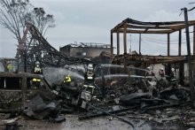 【動画あり】八街で建物火災、強風で１５棟焼く　男性１人を搬送