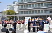 【動画あり】交通安全の催しで“美爆音”　市立習志野高校吹奏楽部、オリジナル応援歌など披露