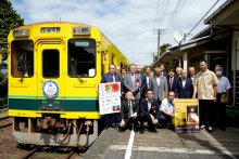 口腔フレイル予防訴え　いすみ鉄道にヘッドマーク　千葉県歯科医師会