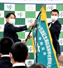 センバツへエール　校内で壮行会　【聖地に挑む　舞い上がれ専大松戸】