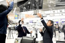 飛沫防止フィルム撤去　成田空港「元の姿へ」　コロナ５類移行