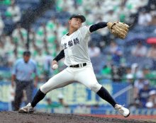 雨ニモ負ケズ　追加点許さず　市船橋・工藤　第１０５回全国高校野球　千葉大会　第１１日