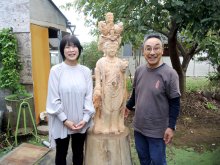 旭市へ鎮魂の観音像　完成後、仮設住宅跡に　流山の彫刻師、畠山さん制作