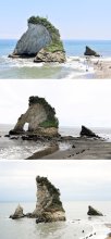 【速報】いすみ「夫婦岩」崩れる　地震の影響か　人気の撮影スポット、アーチ状部分が消滅