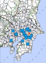 千葉県内で地震　県北西部が震源　千葉市、八千代市、鎌ケ谷市など震度２