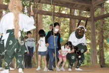 勇壮な舞、５年ぶり全上演　印西・八幡神社の獅子舞　豊穣や子の成長願い