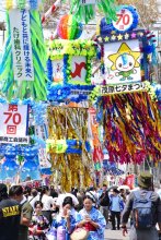７０回目の七夕まつり　開幕装飾鮮やか、高校生も参画　茂原で２８日まで