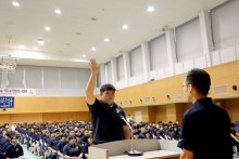 代表誇りに目標日本一　千葉県選手団が結団式　２１日から全国高校総体