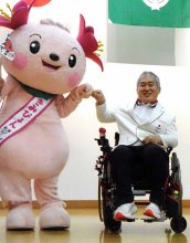 「パリでもメダルを」　パラ・ボッチャ広瀬隆喜選手、全力プレー誓う　君津で激励会