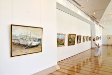 房総の風景、絵画で自由に　館山　２８日まで　千倉パレットクラブ展