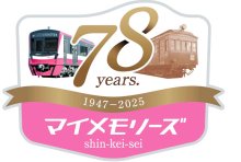 ７８年の歴史乗せ、出発！　新京成「マイメモリーズトレイン」８日から運行　歴代車両の写真など飾り