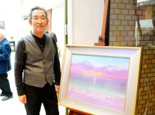 旭出身の日本画家、椎名保さんが個展　１２月１日まで