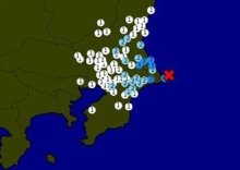 【速報】最大震度３の地震　震源は千葉県東方沖　Ｍ５．０　銚子市などで震度３