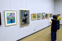 絵画学ぶ４０人が力作　茂原で３グループ合同展