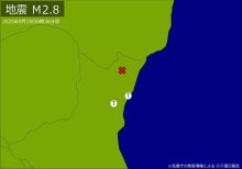 【速報】関東で地震　Ｍ2.8　震源は茨城県北部　地震が及んだ地域人口21万人