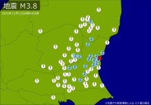 【速報】関東・東北で地震　Ｍ３．８　東京、埼玉、千葉、茨城、栃木などで揺れ　震源は茨城県北部　地震が及んだ地域人口５７１万人　千葉県東方沖での地震も相次ぐ