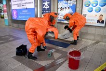 鉄道テロ備え合同訓練　新鎌ケ谷駅　乗り入れ３社７０人
