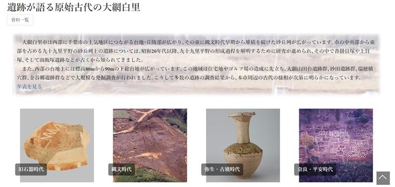 大網白里市のデジタル博物館で公開されている古代史料の説明ページ
