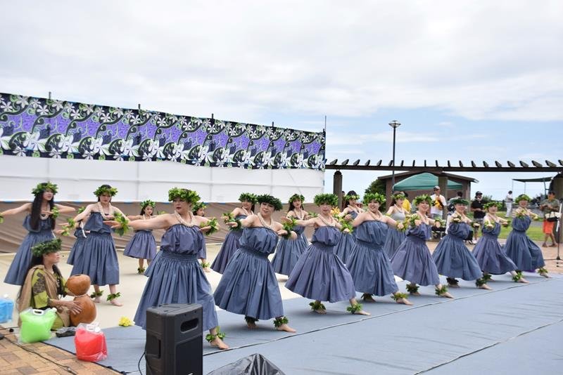 息の合ったステージを披露するグループ＝１７日、旭市