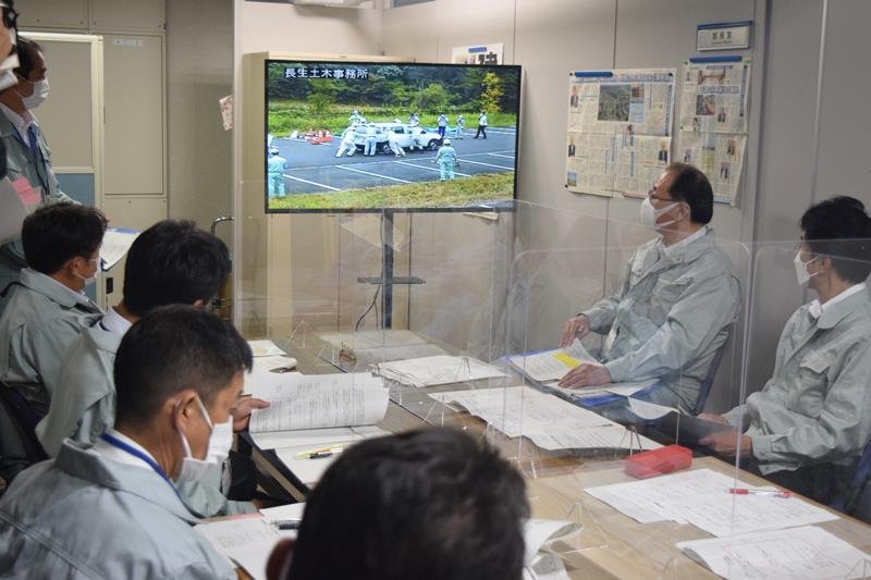 減災へ関係機関連携　県、千葉市と茂原市で防災訓練　電柱撤去など手順確認