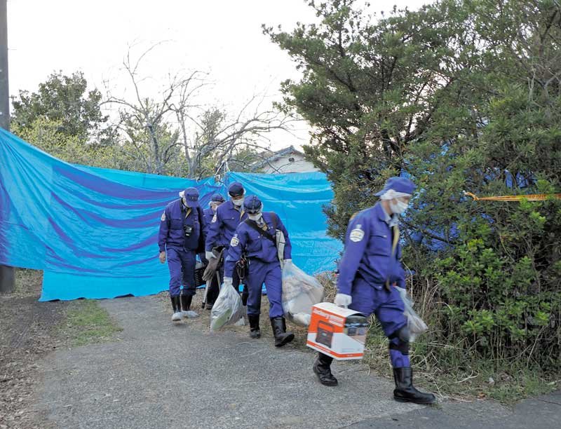 白骨化した遺体が見つかった住宅周辺＝２９日、木更津市下内橋