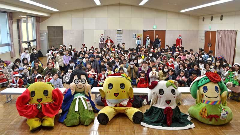 【動画あり】ふなっしーサンタ、クリスマス会にサプライズ登場　船えもんと共演　船橋　はしゃぐ子どもたちにプレゼント