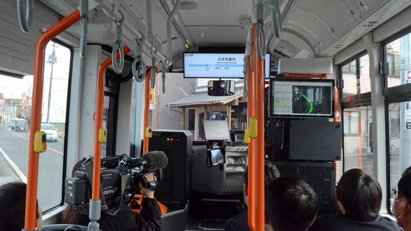 【動画あり】自動運転バス、実用化へ実証実験　横芝光、客乗せ公道運行スタート　長期実施は千葉県内初