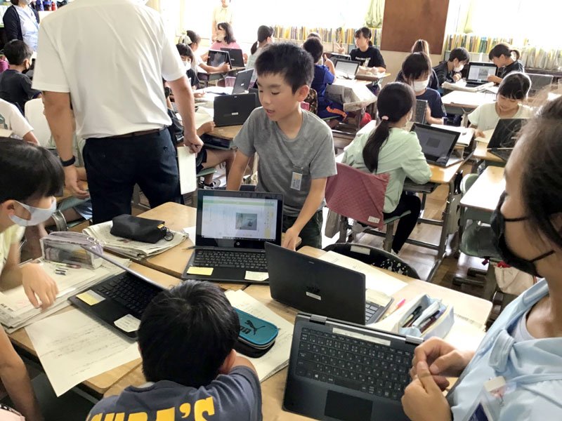 我孫子市立湖北小学校のＮＩＥ活動

