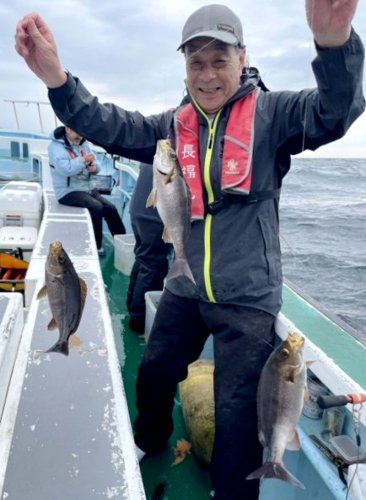 大原沖で釣り上げたイサキ（写真は「長福丸」提供）