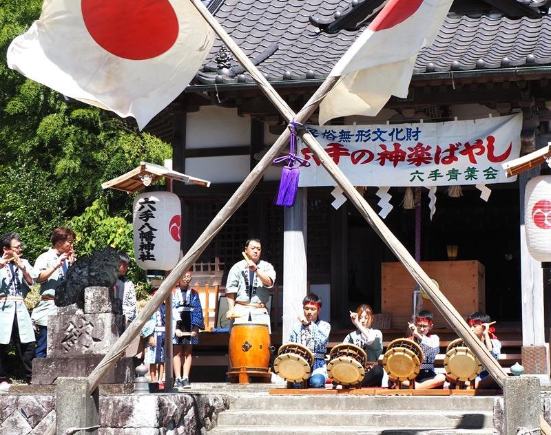 伝統の音色軽やかに　「六手の神楽ばやし」奉納　君津