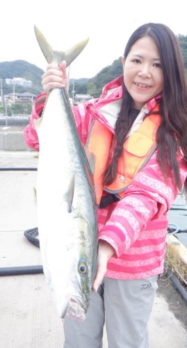 保田沖で釣り上げたワラサ（写真は「村井丸」提供）
