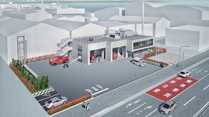 （仮称）消防署舞浜出張所のイメージ図（浦安市提供）
