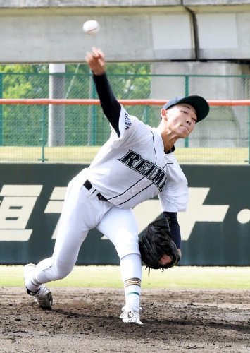 東海大浦安－千葉黎明　７回１失点で好投した千葉黎明・林＝ぴーちゃん
