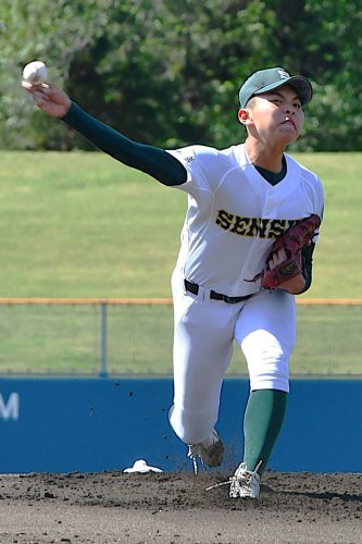 準決勝の拓大紅陵戦で２失点完投した専大松戸・門倉＝県総合ＳＣ