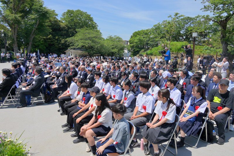 千葉市開府９００年で記念式典　亥鼻公園　児童ら「次の千葉を創る」