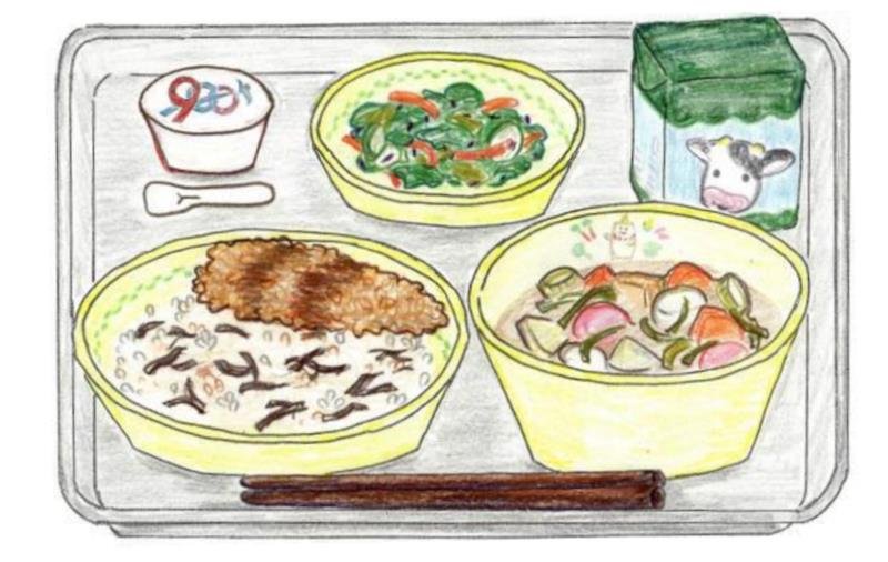 千葉開府９００年記念給食イメージ（千葉市教育委員会提供）

