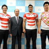 「ラグビー見に来て」　市川市を表敬訪問　Ｗ杯出場マフィ選手ら