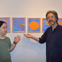 ダウン症の黒川さん×版画家・大野さん　水彩画コラボ１３０点　松戸、２５日まで作品展