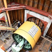 国道地下に大口径雨水管　トンネル掘削へ発進式　我孫子市