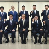 千葉県民のため健闘誓う　都市対抗野球代表来社　日本製鉄かずさマジック、ＪＦＥ東日本