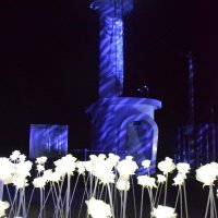 飯岡灯台、幻想的に　２月までライトアップ