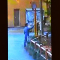 神社の防犯カメラに写っていた男の画像（高梨宮司提供）
